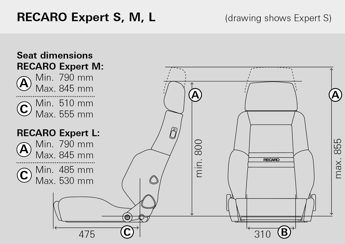 Recaro - Expert S - Black Vinyl - Driver(LH) - LTF.00.000YY11