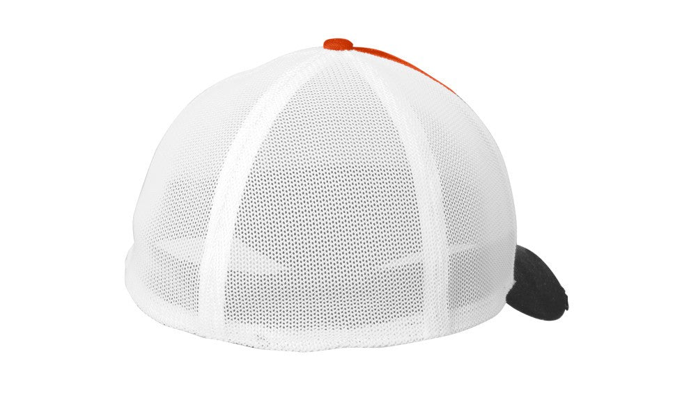 New Era Vintage Mesh Cap 39Thirty Black/Deep Orange/White