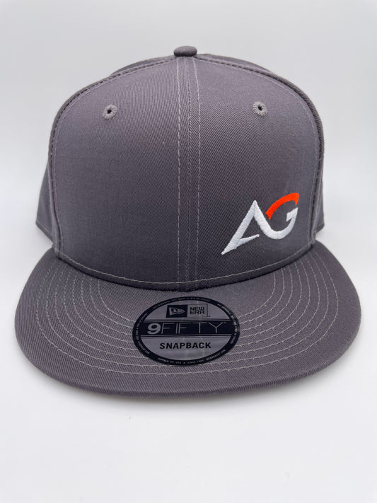 New Era Flat Bill Snapback Cap 9Fifty Charcoal