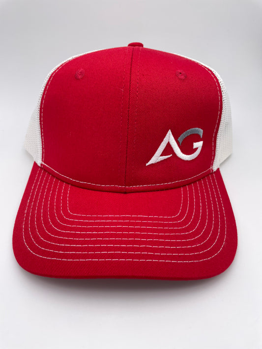 Snapback Trucker Cap - Flame Red/White