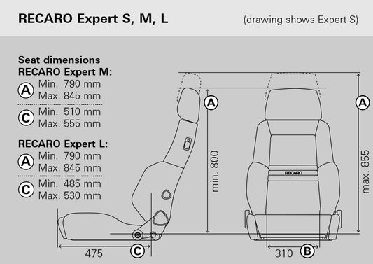 Recaro - Expert M - Black Vinyl - Passenger(RH) - LTW.00.000YY11