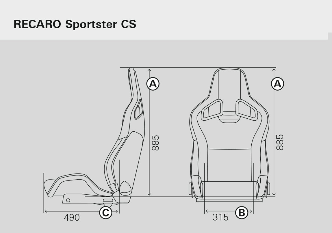 Recaro Sportster CS Nurburgring Limited Edition Passenger Seat(RH) 410.10.2B20